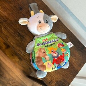 ebba - Story Pals Soft Books - 9" Old MacDonald crinkle book hanging toy baby